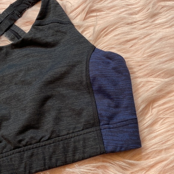 Outdoor Voices Tech Sweat Key Black Blue Sports Bra sz S - Picture 7 of 11